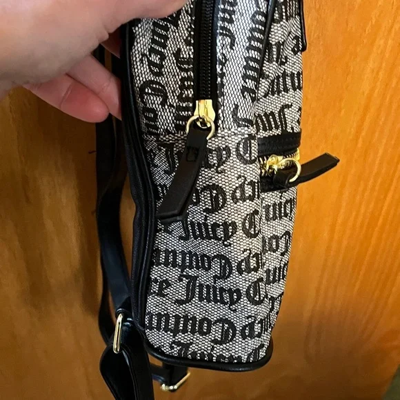 Juicy Couture Monogrammed Black and White Mini Backpack - Picture 6 of 9